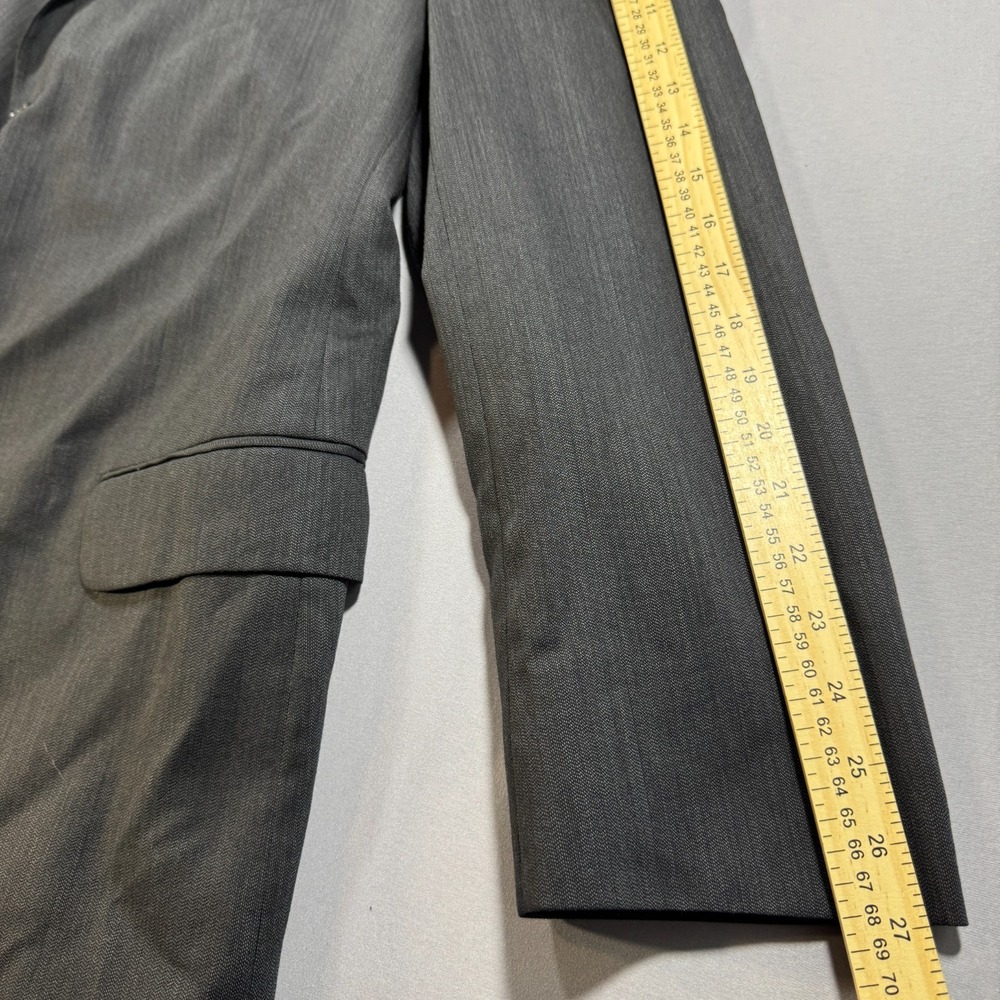 Emanuel Ungaro Mens 46R Sport Coat Blazer 100% Wool Charcoal Gray 3-Button Suit - Picture 6 of 8